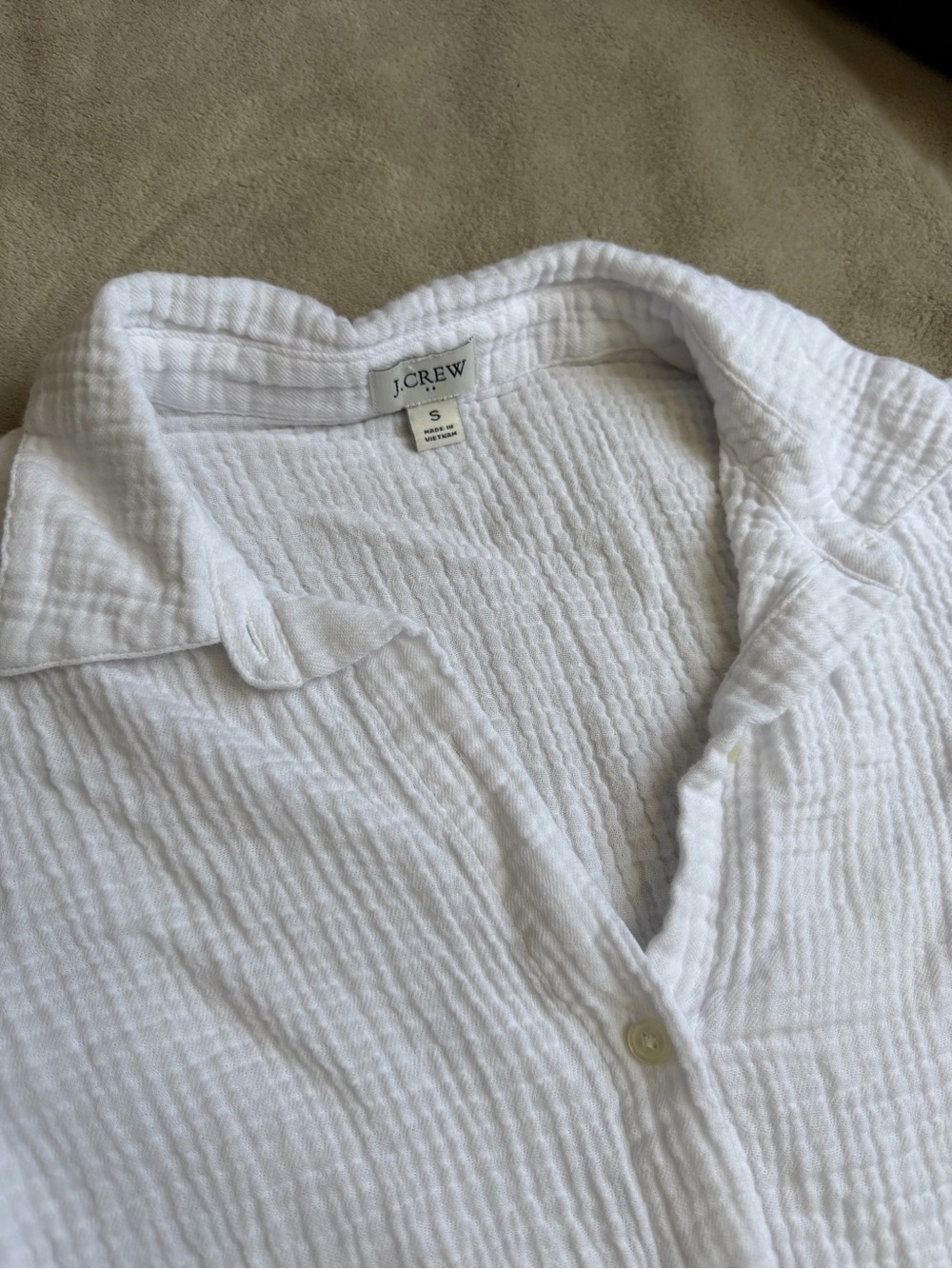 J Crew Factory Button down Gauze Tunic Cover Up - Picture 3 of 5